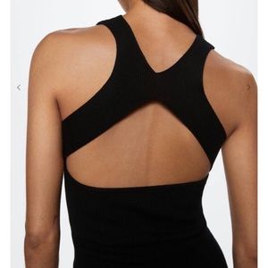 NWT Mango back slit knit dress